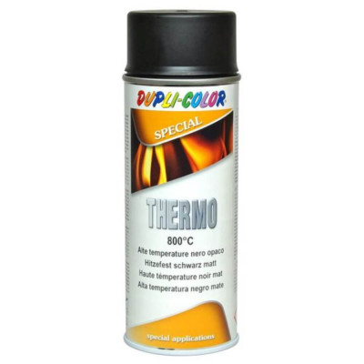 Vopsea Spray Negru Grade DUPLI-COLOR Thermo, 400 ml, Rezistenta la Temperatura de 800, Vopsea Spray Decorativa, Vopsea Spray Neagra, Vopsea Rezistenta foto