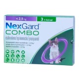 NexGard Combo S ( < 2.5 kg), 3 Pipete &ndash; Protecție Avansată pentru Pisici Mici