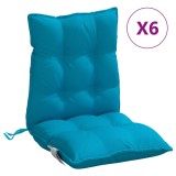 Cumpara ieftin Perne de scaun cu spatar mic, 6 buc, bleu, tesatura Oxford