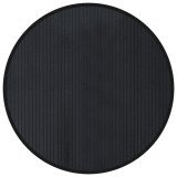 Covor rotund, negru, 80 cm, bambus