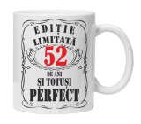 Cana alba personalizata &quot;editie limitata&quot;, 52 ani, INOVATIX&reg;. 330ml, Oem