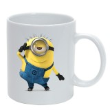 Cana alba personalizata Minion 11, INOVATIX&reg;. 330ml, Oem