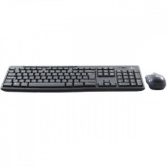 Kit Tastatura + Mouse Wireless Desktop MK270 Logitech, USB 2.0, 8 Taste programabile, Negru foto