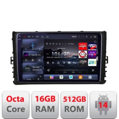 Navigatie Toyota Auris Corolla 2017-2018 Edotec Kit-auris-2017 8 core QLED 2K 16+512 360 Android Waze USB Navigatie Internet Youtube Radio CarStore Te foto
