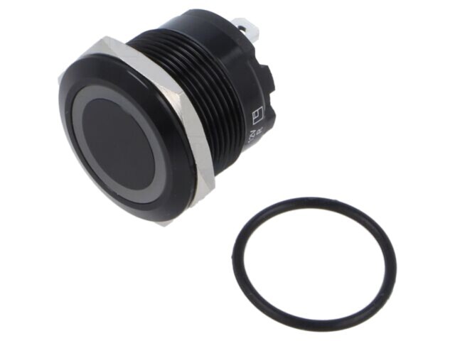 Comutator anti-vandalism E-SWITCH PVHC7 2 poziții SPST 20A IP67 LED roșu