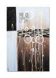 Cumpara ieftin Tablou abstract pictat manual living, birou, Improvizatie, 90x60cm ulei pe panza, gata de agatat pe perete