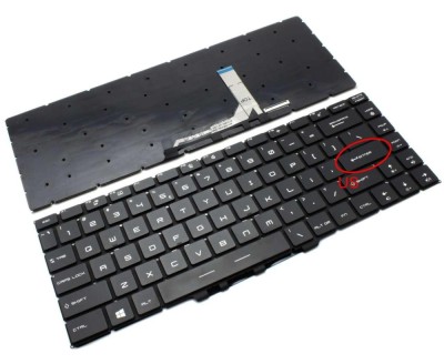 Tastatura MSI GS65 iluminata layout US fara rama enter mic, GS65VR iluminata layout US fara rama enter mic foto
