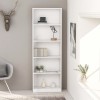 VidaXL Bibliotecă cu 5 rafturi, alb, 60x24x175 cm, lemn prelucrat
