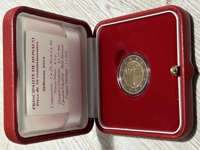 MONACO - 2&amp;euro; COMEMORATIV 2016 1866 - CHARLES III FONDE MONTE-CARLO foto