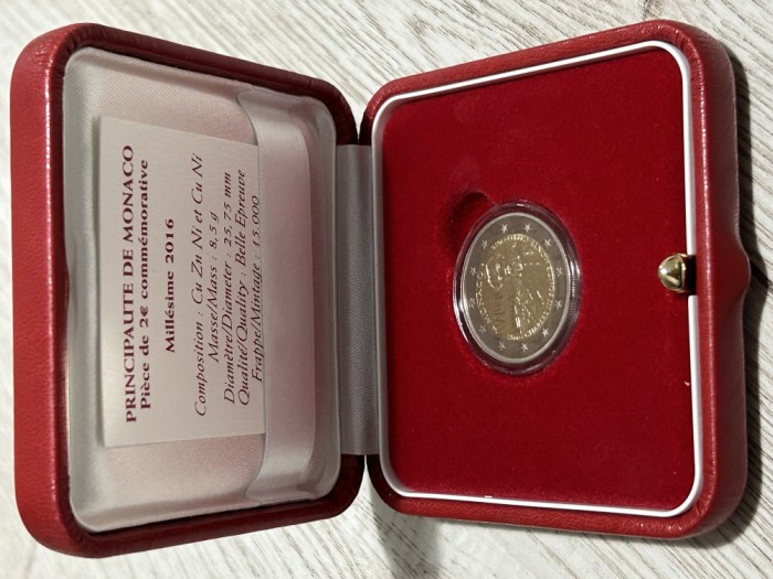 MONACO - 2&euro; COMEMORATIV 2016 1866 - CHARLES III FONDE MONTE-CARLO