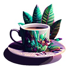 Sticker decorativ, Ceasa De Cafea, Verde, 60 cm, 10216ST foto