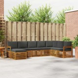 Cumpara ieftin Set de canapele de exterior 8 buc. 8-Locuri Natural si Antracit