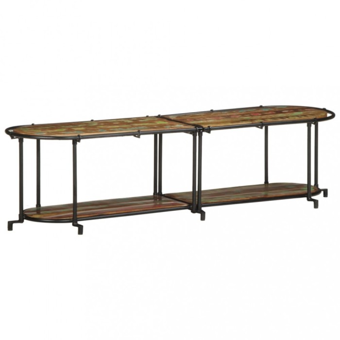 Gossi dulap tv, 160x42x40 cm, lemn masiv reciclat