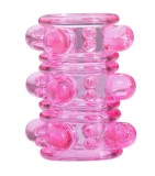 Manson Penis Striatii Roz Silicon 5cm - Erectie Intarziata, Senzatii Intense