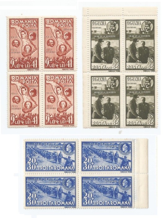 |Romania, LP 148 II/1942, Un an Basarabia, bloc 4, MNH
