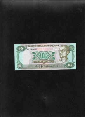 Nicaragua 10 cordobas 1985 unc seria1414183 foto