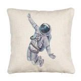 Perna Decorativa Canapea, Model On the Moon, 40x40 cm, Cu fermoar