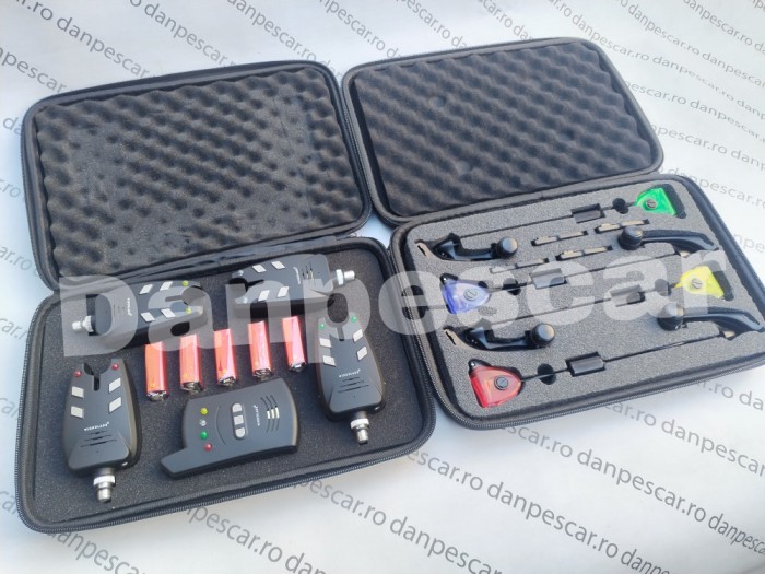 Set 4 Avertizori cu Statie Wind Blade 526 si 4 swingeri MKM3 cu penare transport