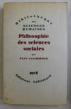 Philosophie des sciences sociales Paul Lazarsfeld