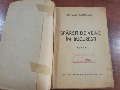 Sfarsit de veac in București de Ion Marin Sadoveanu foto