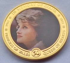 417. Moneda Insulele Cook 1 dollar 2011 (Princess Diana - In Memory)