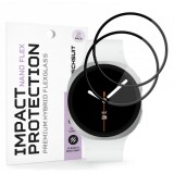 Folie Protectie Techsuit Nano Flex pentru Samsung Galaxy Watch8 44mm, Set 2 bucati, Plastic, Neagra