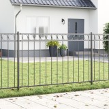 VidaXL Gard de grădină Gri 1.7x0.8 m Oțel