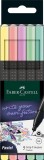 Liner 0.4mm set 5 buc pastel grip Faber-Castell