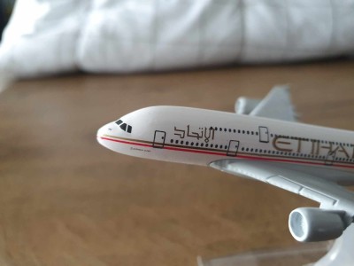 Macheta metalica de avion Etihad| Decoratie | Perfect pt cadou foto
