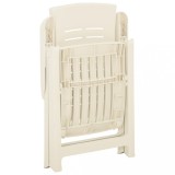 Cumpara ieftin Scaune de grădină rabatabile, 2 buc., alb, plastic