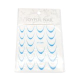 Set de 4 unități: Autocolante cu design slider French ombre ST-2306 albastre