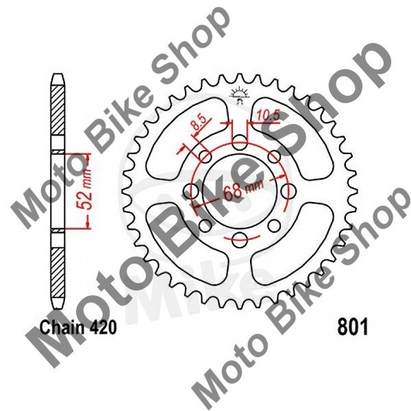 MBS Pinion spate Z54, Cod Produs: JTR80154