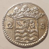 Moneda Argint Olanda 2 Stuivers 1730 - Argint, Numismatica