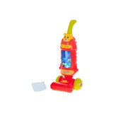 Aspirator vertical de jucarie, interactiv, pentru copii, cu sunet, rosu