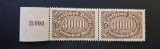 Germania Republica de la Weimar 1923 Inflație "3000 Mark" (Pereche Orizontală MNH cu Margine St&acirc;nga de Coliță &amp; Cifra de R&acirc;nd 21000) - FD1