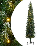Cumpara ieftin Brad de Craciun artificial subtire cu 150 LED-uri, 120 cm