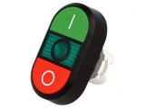 Comutator dublu 22mm roşu/verde IP66