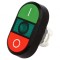 Comutator dublu 22mm roşu/verde IP66