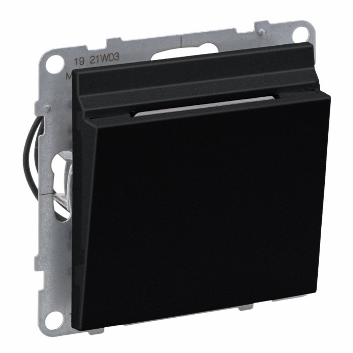 Intrerupator cu cartela Legrand Suno negru 721475