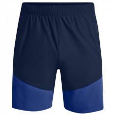 Pantaloni scurti Under Armour Knit Woven Hybrid Shorts 1366167-408 albastru marin foto