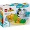 LEGO DUPLO FAMILII DE ANIMALE SALBATICE: PINGUINI SI LEI 10442