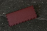 Cumpara ieftin Portofel dama din piele naturala, lucrat si cusut manual, Eva, Handmade, Grena, Produs in Romania, Elyk Creation