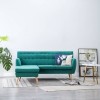 Canapea formă L, material textil, 171,5 x 138 x 81,5 cm, verde
