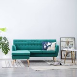 vidaXL Canapea formă L, material textil, 171,5 x 138 x 81,5 cm, verde
