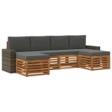 vidaXL Seturi de canapele cu pernă 6 pcs Natural și Antracit 3384698