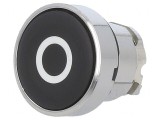 Comutator apăsare 22mm negru