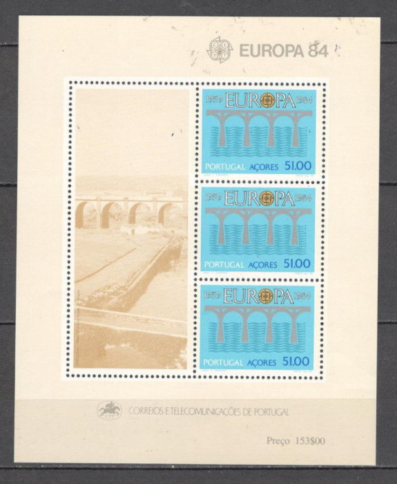 Azore.1984 EUROPA:25 ani CEPT-Bl. SE.597