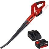 Einhell GE-CL 18 Li E PXC + Starter Kit - Suflanta de gradina 105 m3/h + Set 1 acumulator si incarcator Li-Ion 18 V 4 Ah
