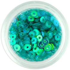 Paiete rotunde &icirc;n formă de disc - albastru verde