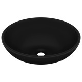 Cumpara ieftin Chiuveta de lux, negru mat, 40 x 33 cm, ceramica, forma ovala